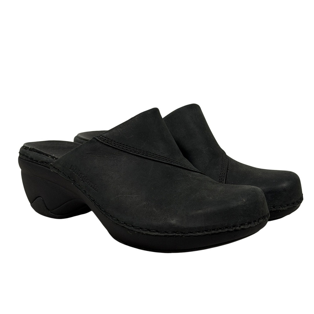 Patagonia Black Leather Nubuck Womens Size 6 US Performance Shoes Clogs Slip On